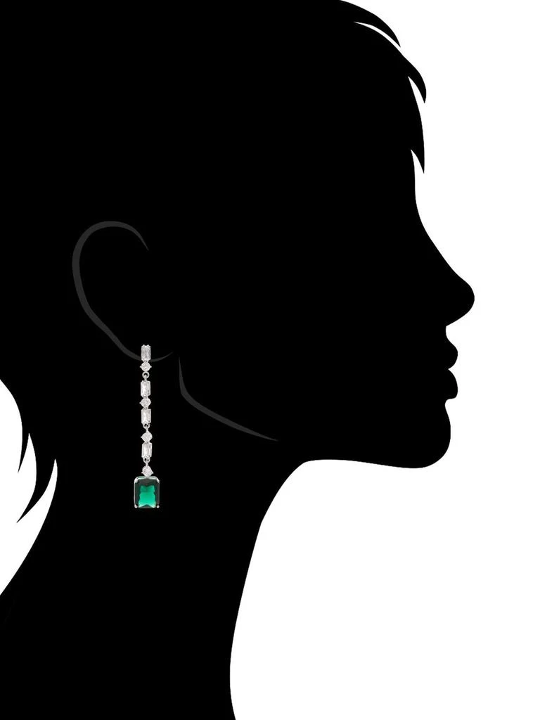 商品Rivka Friedman|Emerald Crystal Cubic Zirconia Earrings,价格¥740,第2张图片详细描述