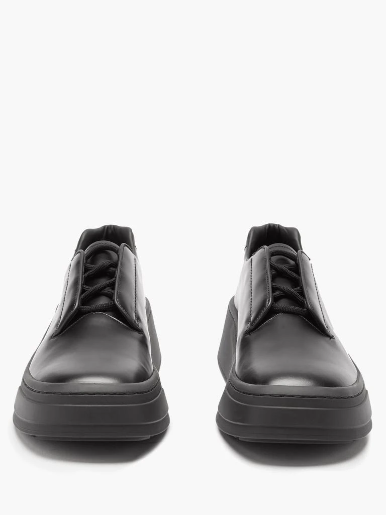 商品Prada|Chunky-sole logo-debossed leather Derby shoes,价格¥6126,第5张图片详细描述