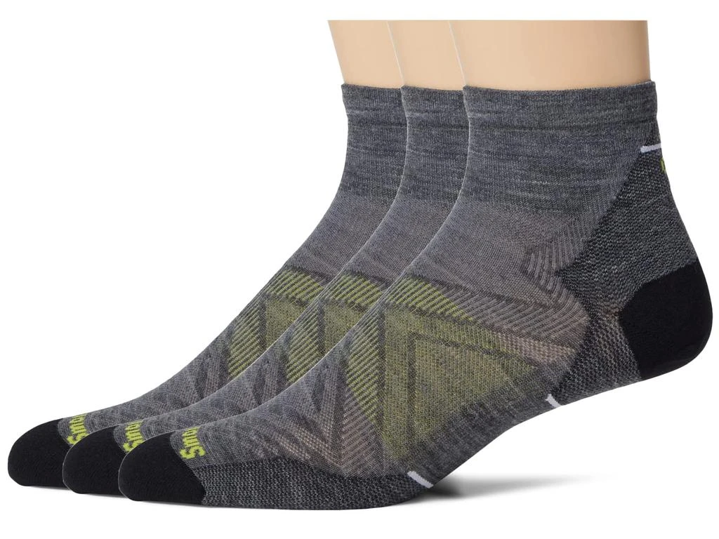 商品SmartWool|Run Zero Cushion Ankle Socks 3-Pack,价格¥407,第1张图片详细描述