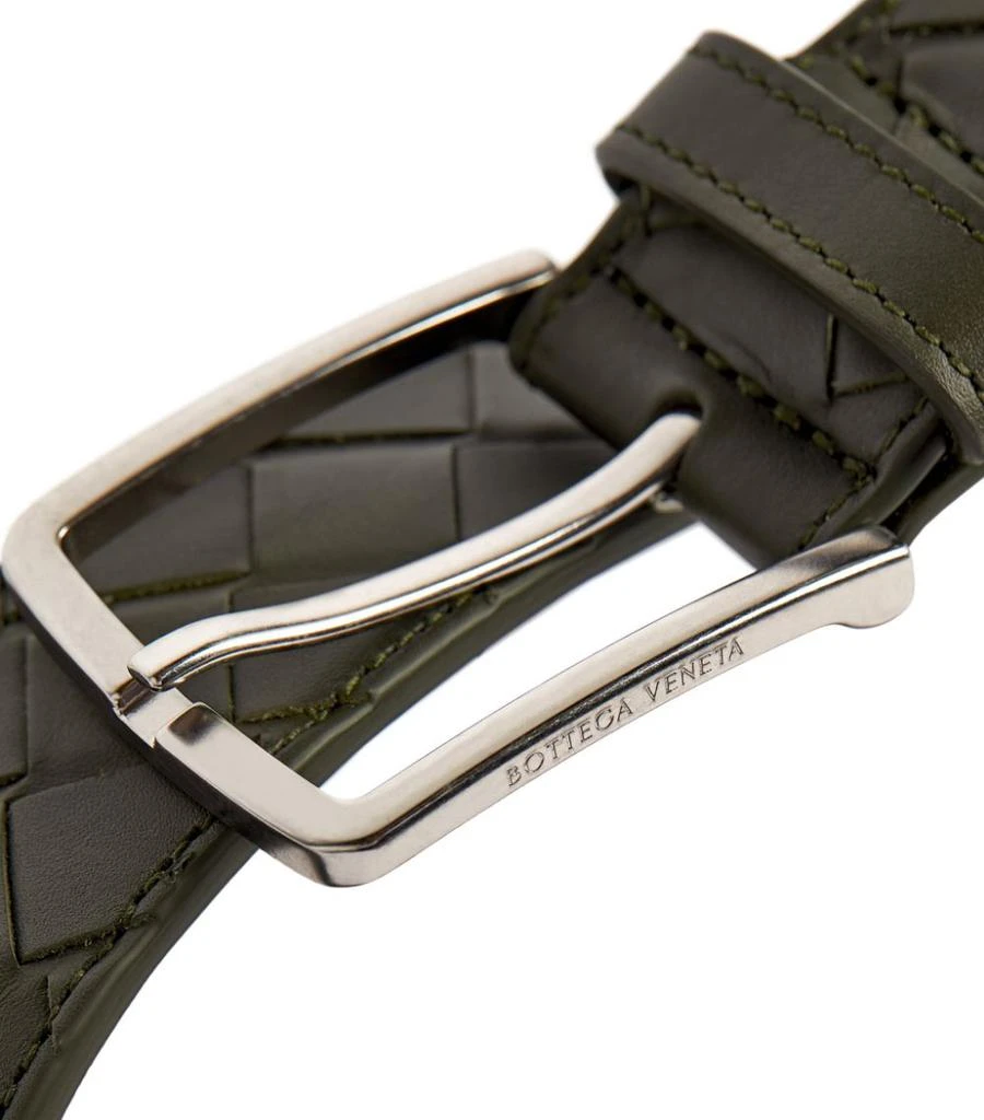 商品Bottega Veneta|Leather Intrecciato Belt,价格¥5958,第3张图片详细描述