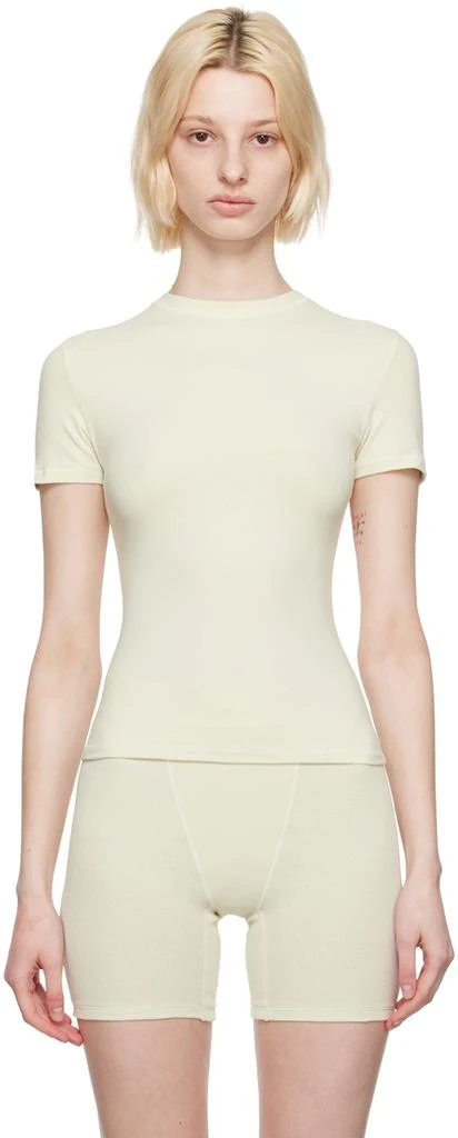 商品SKIMS|Off-White Cotton Jersey T-Shirt,价格¥387,第1张图片