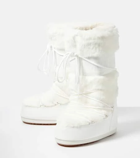 商品Moon Boot|Icon faux fur-trimmed snow boots,价格¥1749,第5张图片详细描述