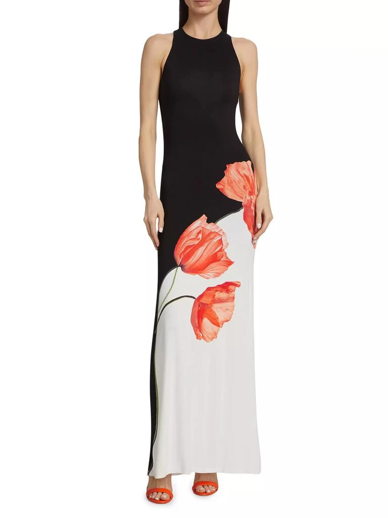 商品Alice + Olivia|Pania Two-Tone Floral Column Dress,价格¥1503,第3张图片详细描述