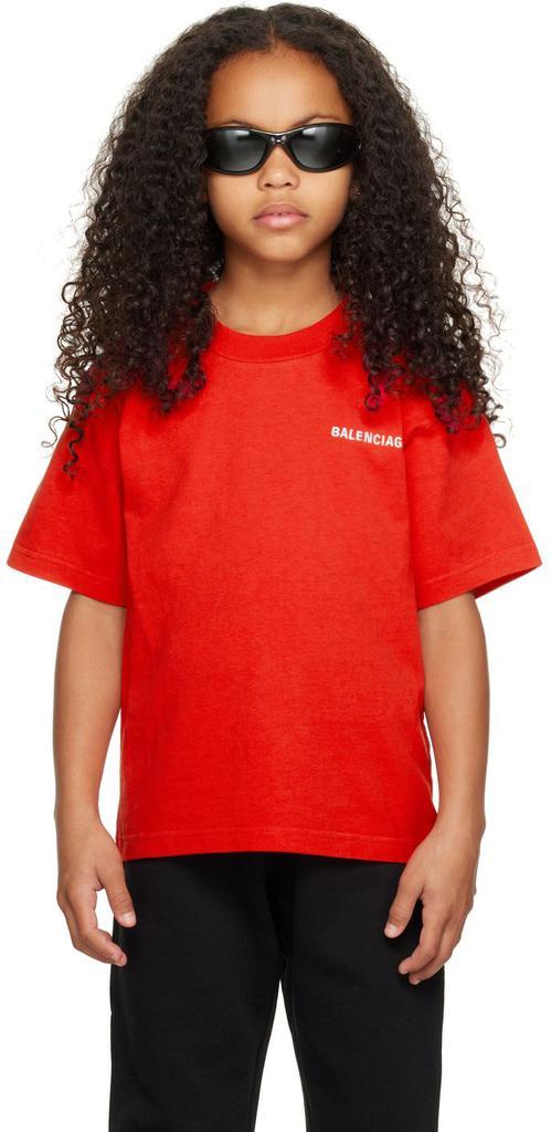 商品Balenciaga|Kids Red Vintage T-Shirt,价格¥1467,第1张图片