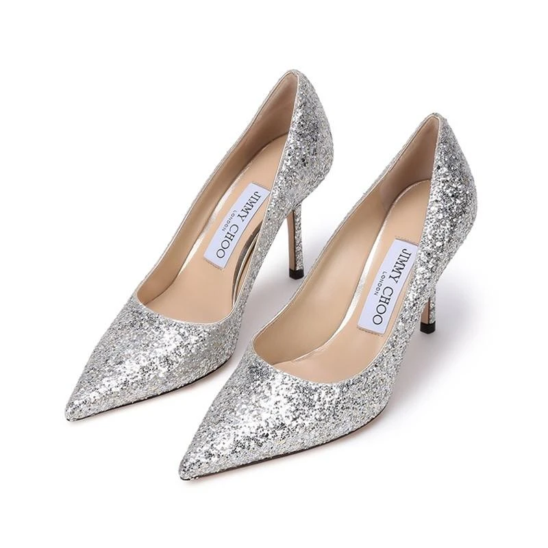 商品[国内直发] Jimmy Choo|女鞋 JIMMY CHOO 周仰杰 奢侈品女鞋 LOVE 系列女士尖头高跟鞋单鞋婚鞋 LOVE 85 LDD 214 PLATINUM 白金色,价格¥3105,第10张图片详细描述