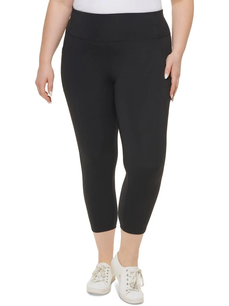 商品Calvin Klein|Plus Womens Stretch Ankle Athletic Leggings,价格¥167,第1张图片