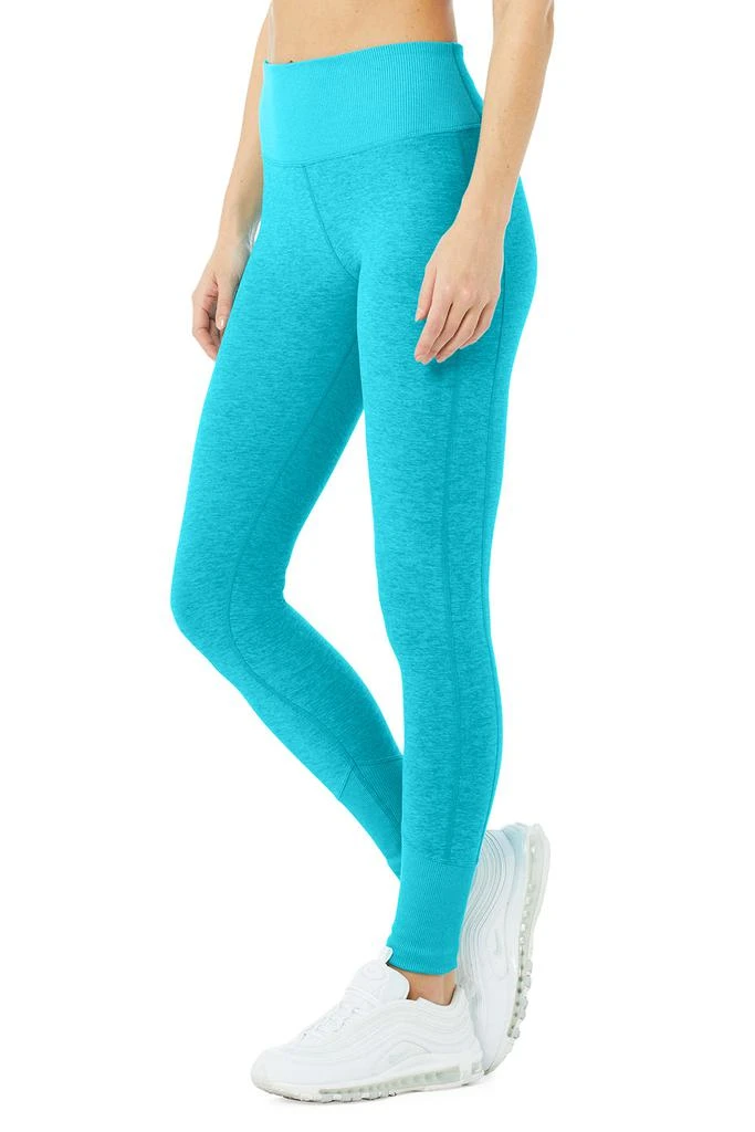 商品Alo|High-Waist Alosoft Lounge Legging - Bright Aqua Heather,价格¥477,第3张图片详细描述