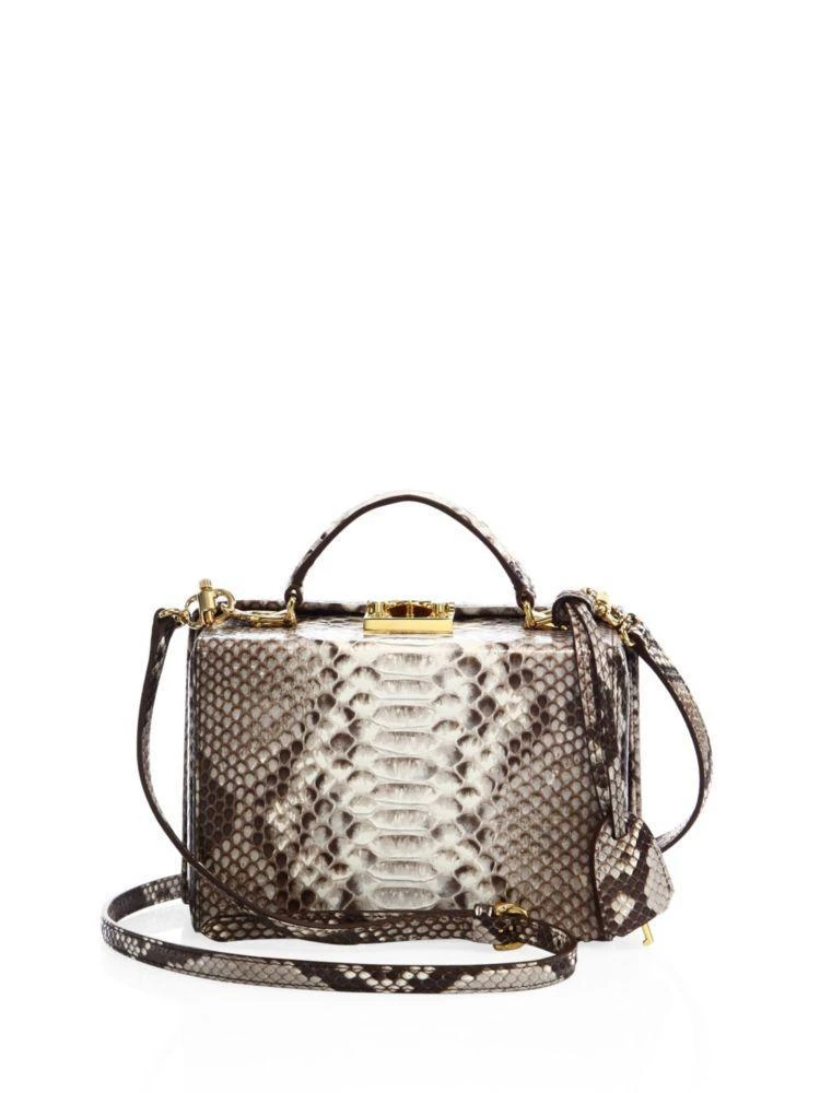商品Mark Cross|Grace 小号真皮箱式手拎包,价格¥15726,第1张图片