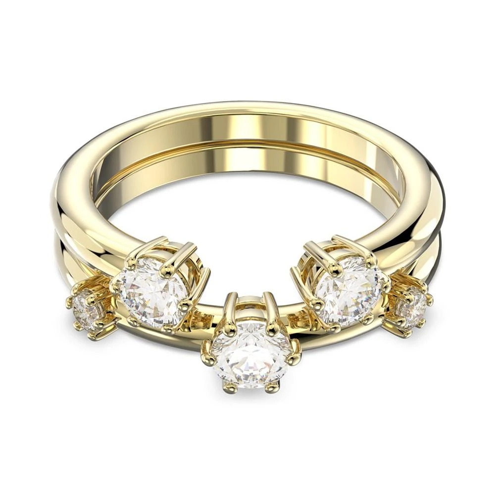商品Swarovski|Gold-Tone 2-Pc. Set Constella Crystal Ring,价格¥756,第1张图片