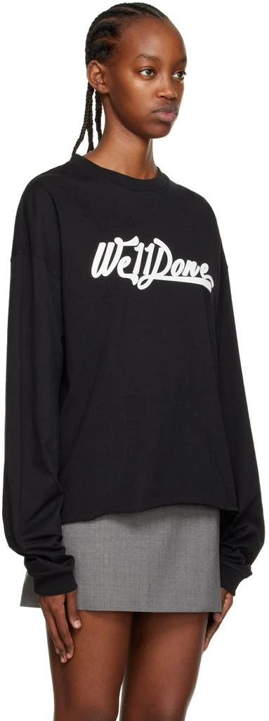 商品We11done|Black New Long Sleeve T-Shirt,价格¥1892,第2张图片详细描述