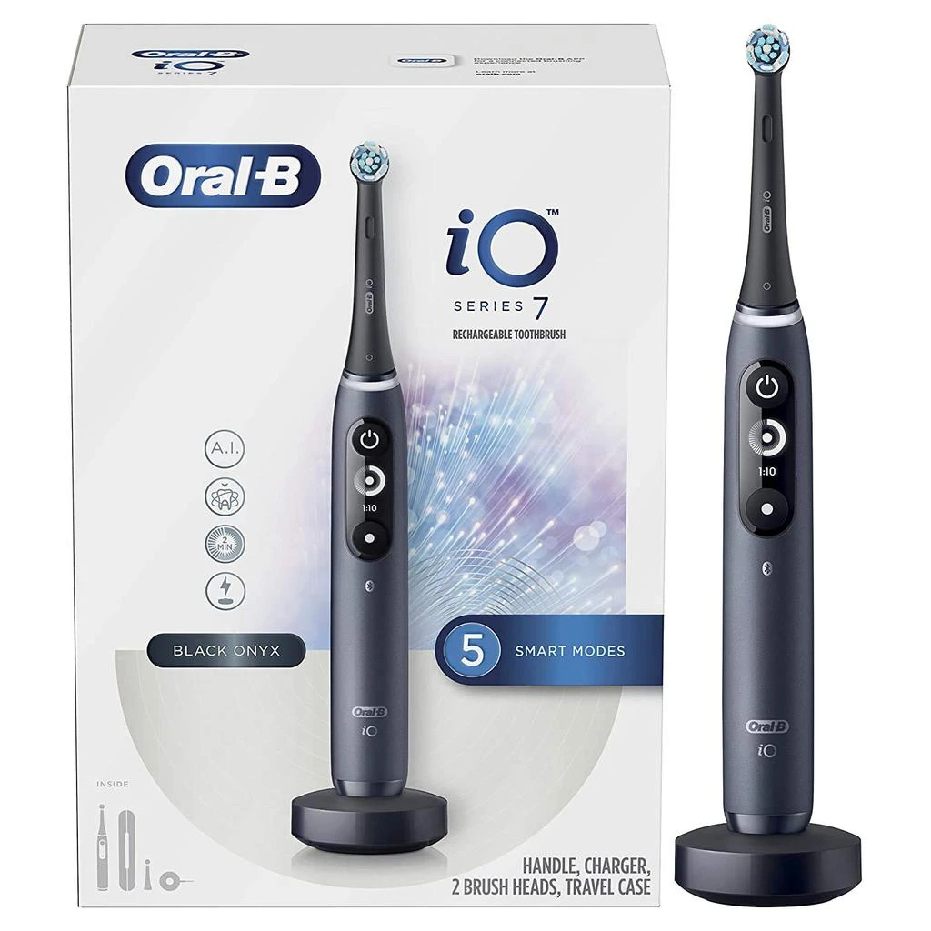 Oral-B iO Series 7 Electric Toothbrush with 1 Replacement Brush Head, Black Onyx, 3 Count (Pack of 1) 商品