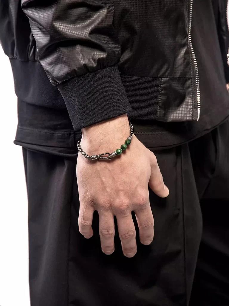 商品Marco Dal Maso|Jade &amp; Silver Ulysses Single 5-Bead Bracelet,价格¥2698,第4张图片详细描述