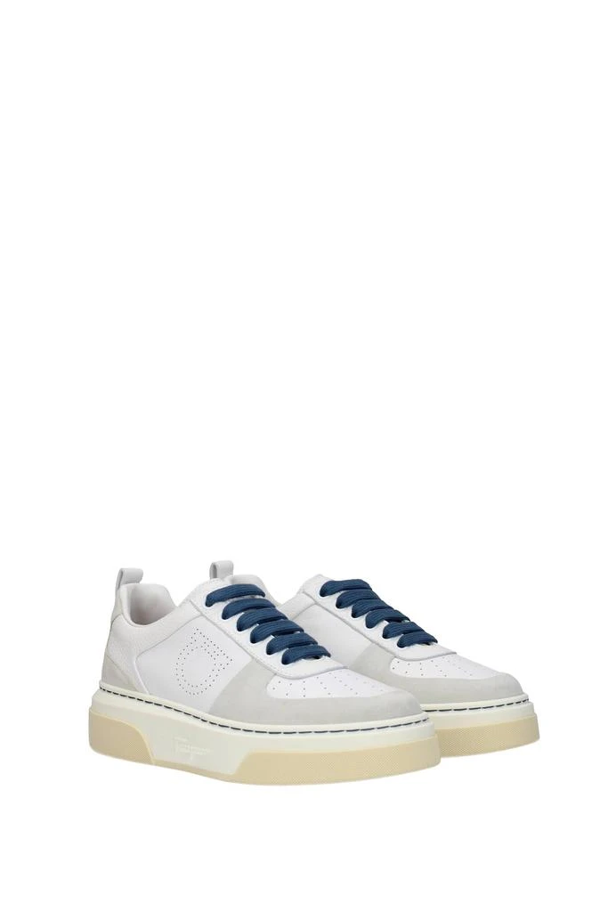 商品Salvatore Ferragamo|Sneakers cassina Leather White Grey,价格¥4428,第2张图片详细描述