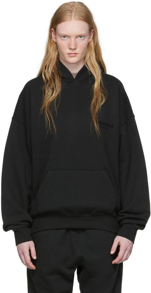 商品Essentials|Black Cotton Hoodie,价格¥724,第1张图片