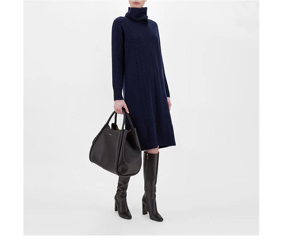 商品Max Mara|PAESE 午夜蓝色羊绒纱连衣长裙【香港仓极速发货】,价格¥3328,第6张图片详细描述