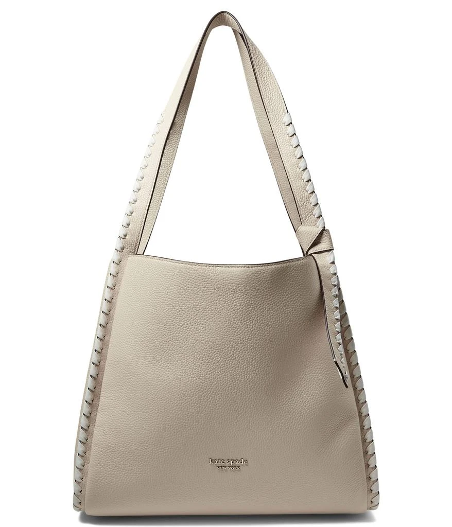 商品Kate Spade|Knott Whipstitched Pebbled Leather Large Shoulder Bag,价格¥2871,第1张图片