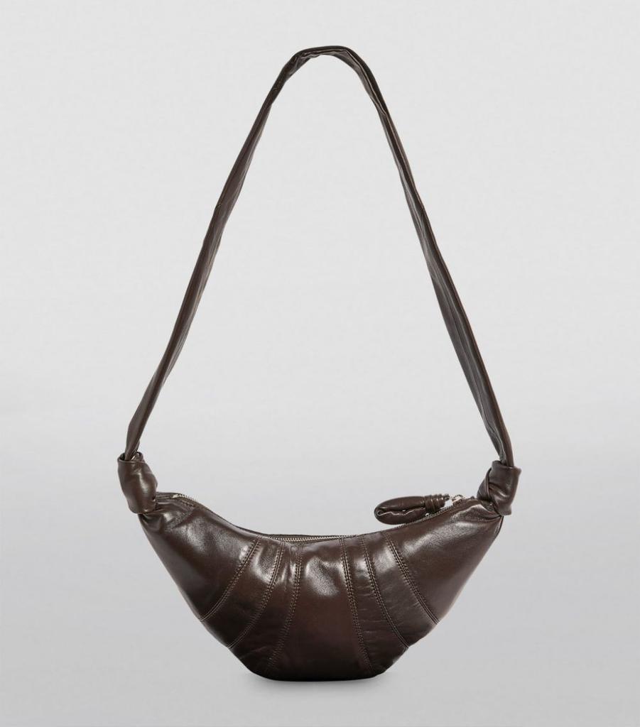 Small Leather Croissant Shoulder Bag商品第4张图片规格展示
