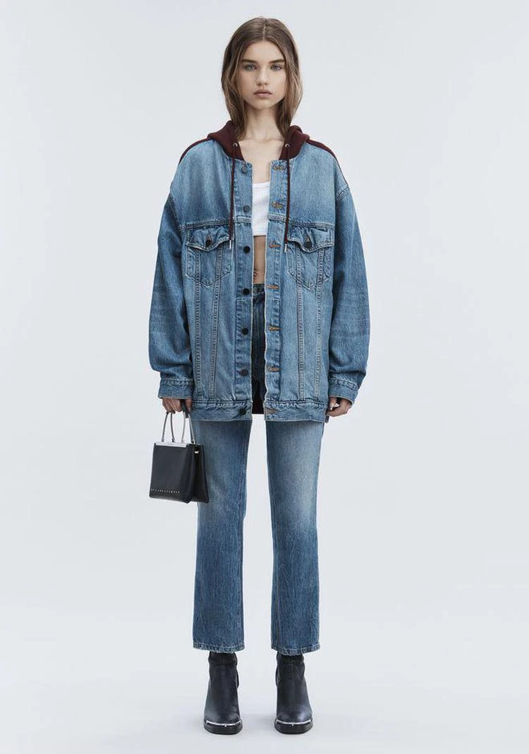 商品Alexander Wang|DAZE MIX OVERSIZED DENIM JACKET,价格¥1491,第1张图片