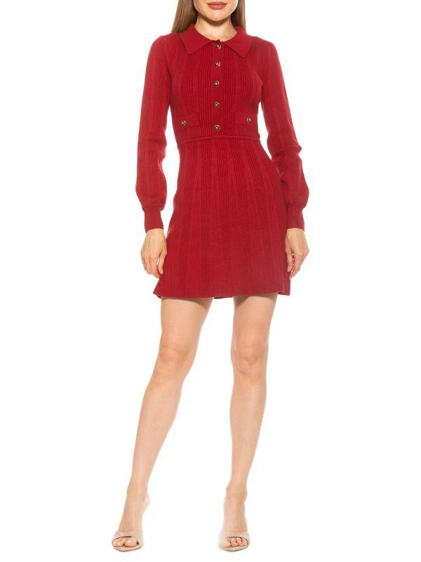 商品ALEXIA ADMOR|Ellie Collared Knit Mini Dress,价格¥824,第1张图片