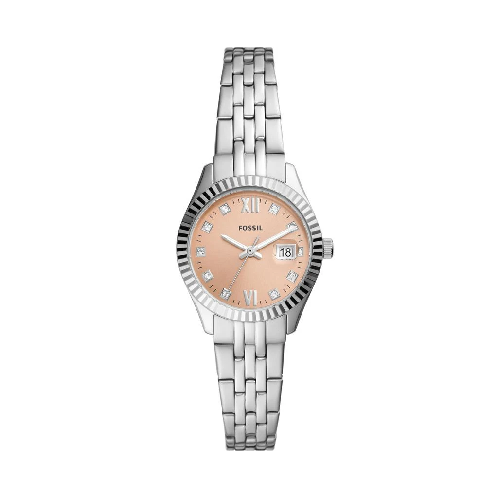 商品Fossil|Fossil Women's Scarlette Micro Three-Hand Date, Stainless Steel Watch,价格¥360,第1张图片