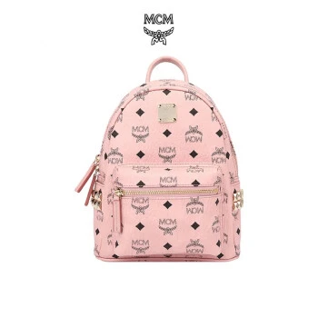 商品[国内直发] MCM|MCM STARK 系列 女士 浅粉色 侧钉小号双肩背包 MMK7AVE37PZ001,价格¥4117,第1张图片