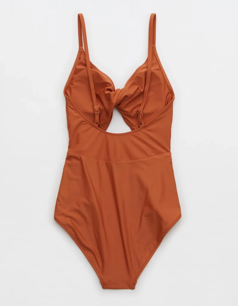 商品Aerie|Aerie Twist Cut Out One Piece Swimsuit,价格¥124,第5张图片详细描述