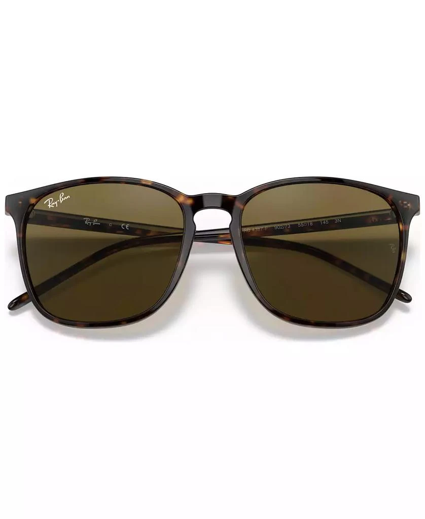 商品Ray-Ban|Men's Low Bridge Fit Sunglasses, RB4387F 55,价格¥1153,第2张图片详细描述