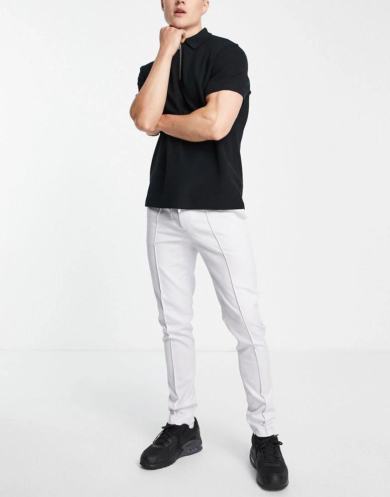 商品ASOS|ASOS DESIGN smart skinny jogger in grey twill,价格¥136,第1张图片