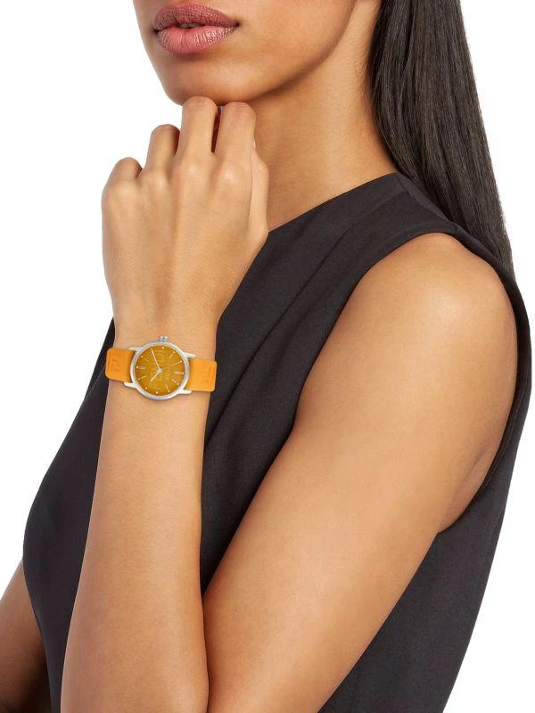 商品Fendi|Forever Fendi 29MM Stainless Steel & Leather Strap Watch,价格¥3460,第2张图片详细描述