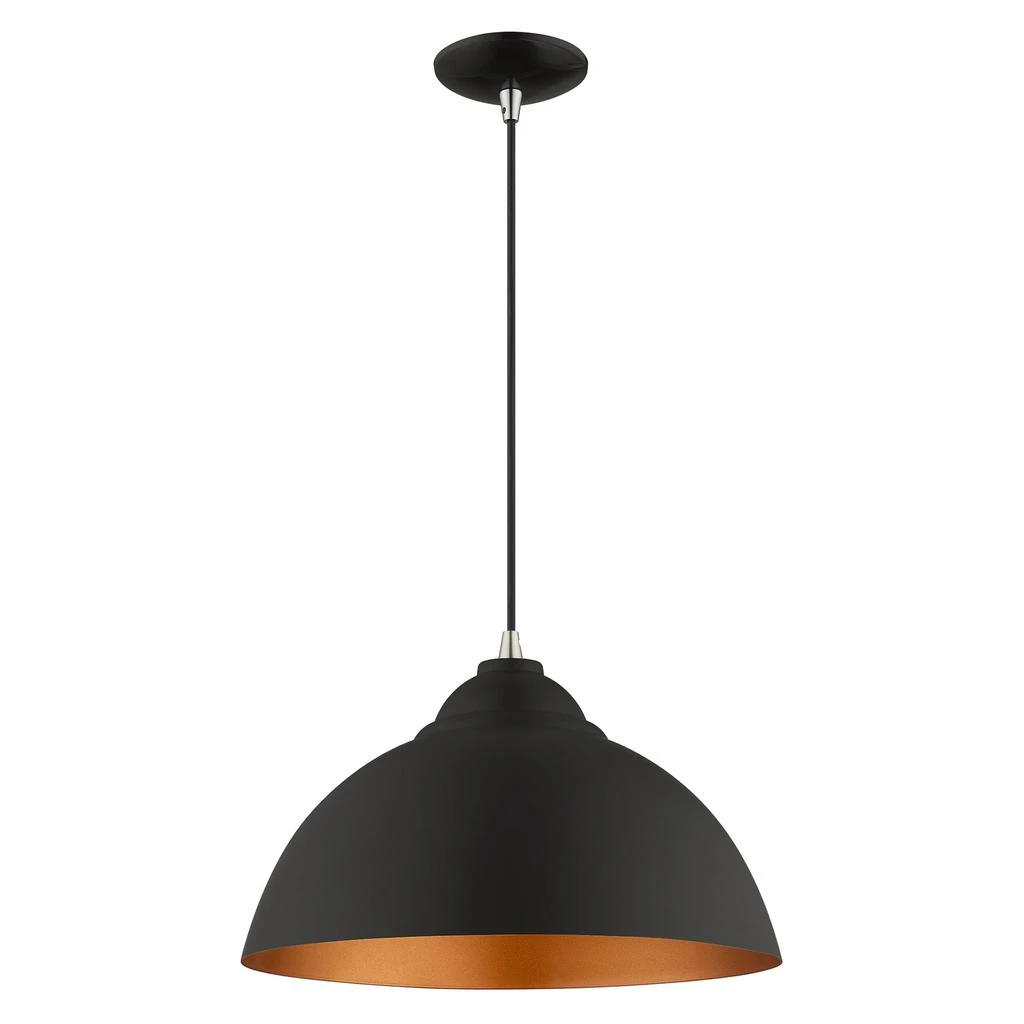 商品Livex Lighting|One Light Black Mini Pendant,价格¥891,第4张图片详细描述