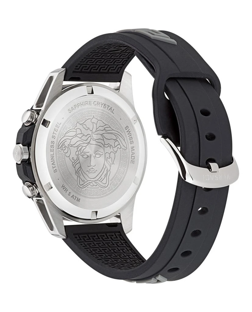 商品Versace|Greca Action Chrono Silicone Watch,价格¥4224,第3张图片详细描述