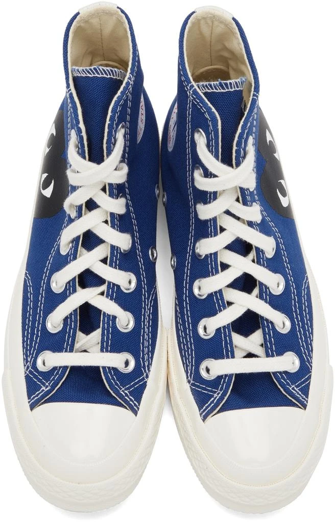 商品Comme des Garcons|Blue Converse Edition Half Heart Chuck 70 High Sneakers,价格¥1201,第5张图片详细描述