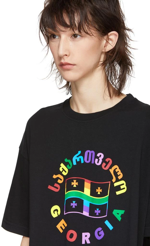 商品Vetements|Black Rainbow Flag T-Shirt,价格¥907,第5张图片详细描述