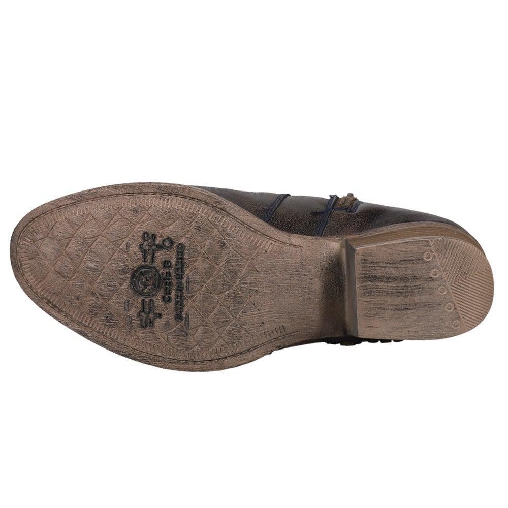 商品Corral Boots|Q5025 Blue Star Inlay & Studs Ankle Zippered Booties,价格¥523,第7张图片详细描述