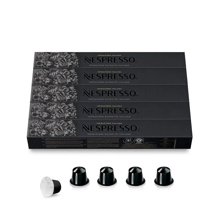 商品Nespresso|Capsules OriginalLine, Ristretto, Dark Roast Espresso Coffee, 50-Count Espresso Pods,价格¥299,第1张图片