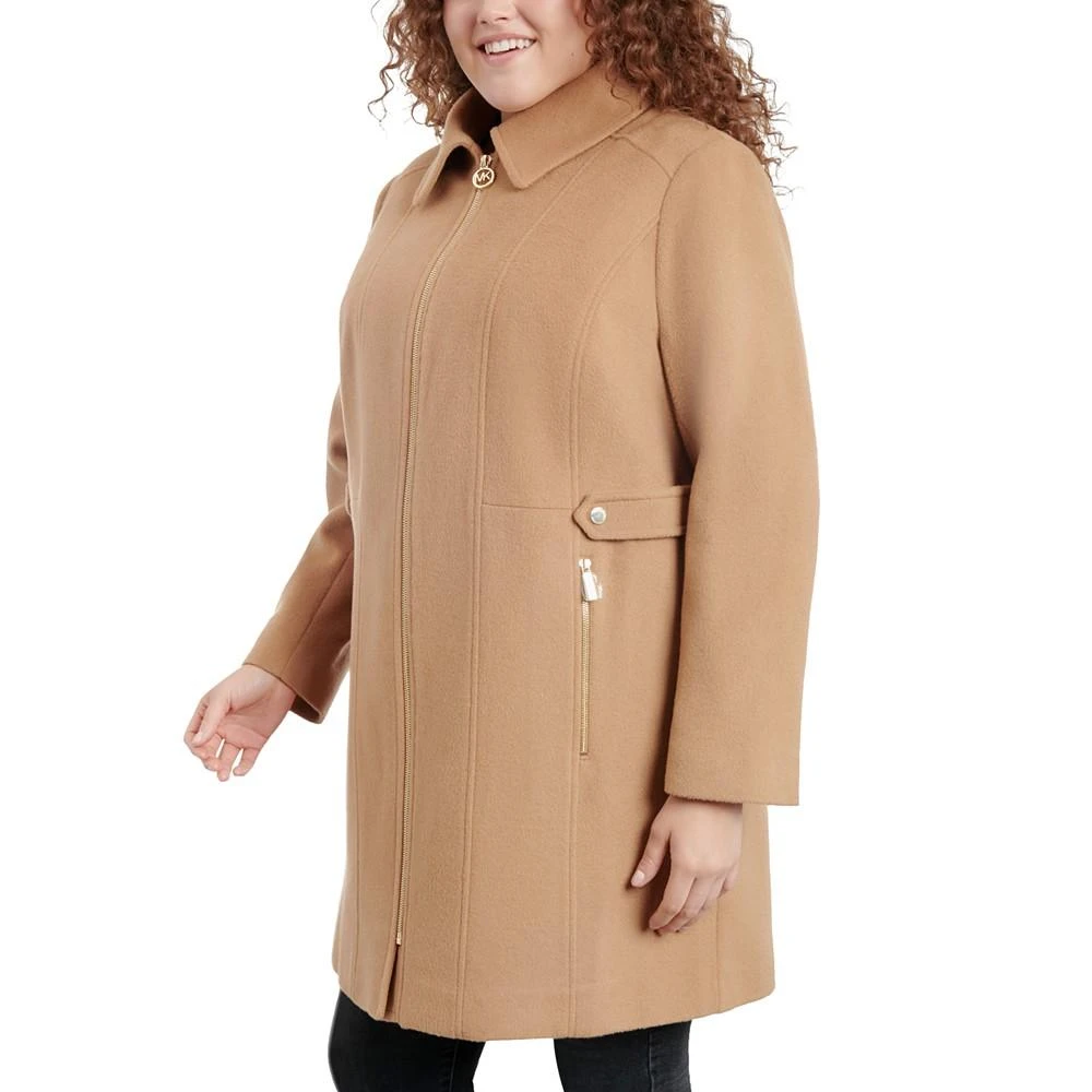 商品Michael Kors|Women's Plus Size Club-Collar Zip-Front Coat,价格¥1286,第3张图片详细描述