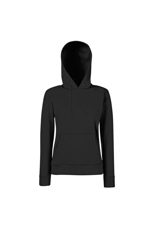 商品The Loom|Fruit Of The Loom Ladies Lady Fit Hooded Sweatshirt / Hoodie (Black),价格¥186,第2张图片详细描述