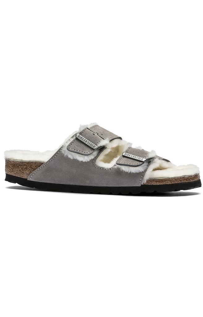 商品Birkenstock|(1017402) Arizona Shearling Sandals - Stone Grey,价格¥485,第6张图片详细描述