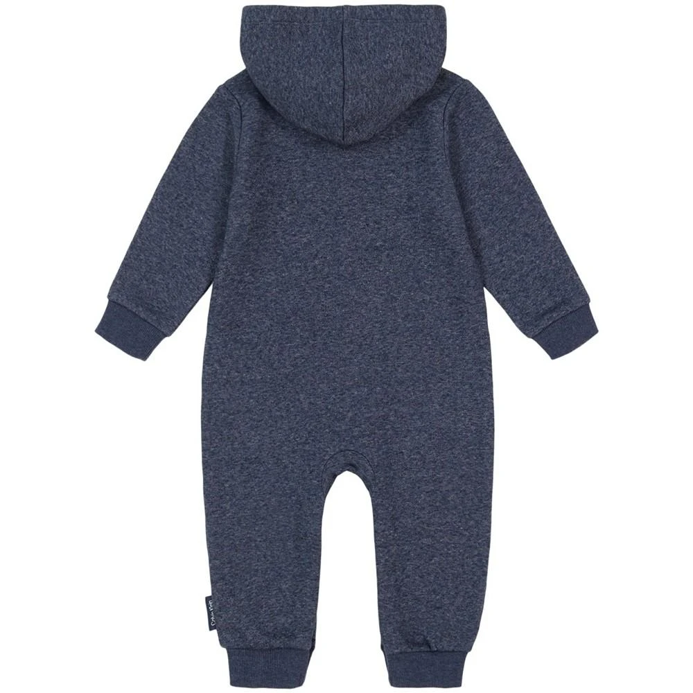 商品Calvin Klein|Baby Boys Fleece Monogram Hoodie Coverall,价格¥265,第2张图片详细描述