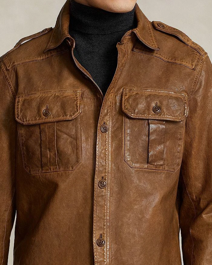 商品Ralph Lauren|Washed Leather Utility Jacket,价格¥4006,第4张图片详细描述