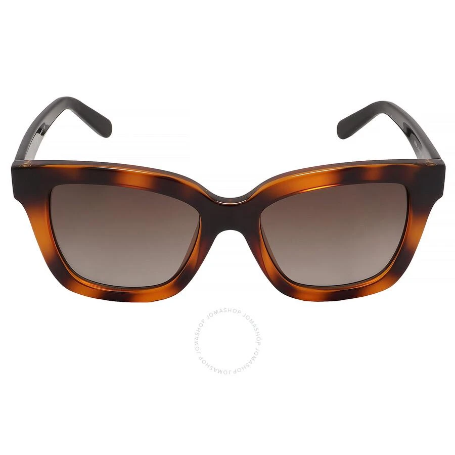 商品Salvatore Ferragamo|Brown Gradient Rectangular Ladies Sunglasses SF955S 214 53,价格¥522,第1张图片