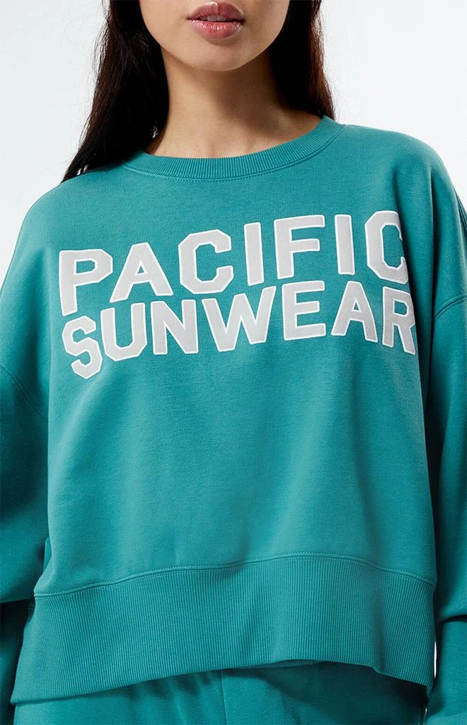 商品PacSun|Bold Pacific Sunwear Cropped Crew Neck Sweatshirt,价格¥216,第2张图片详细描述