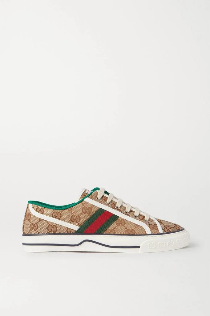 商品Gucci|Tennis 1977 品牌标志刺绣帆布运动鞋  - IT34,价格¥6299,第1张图片