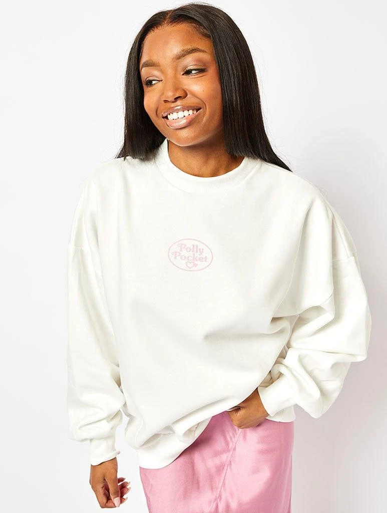Polly Pocket x Skinnydip Poster Sweatshirt In Ecru 商品