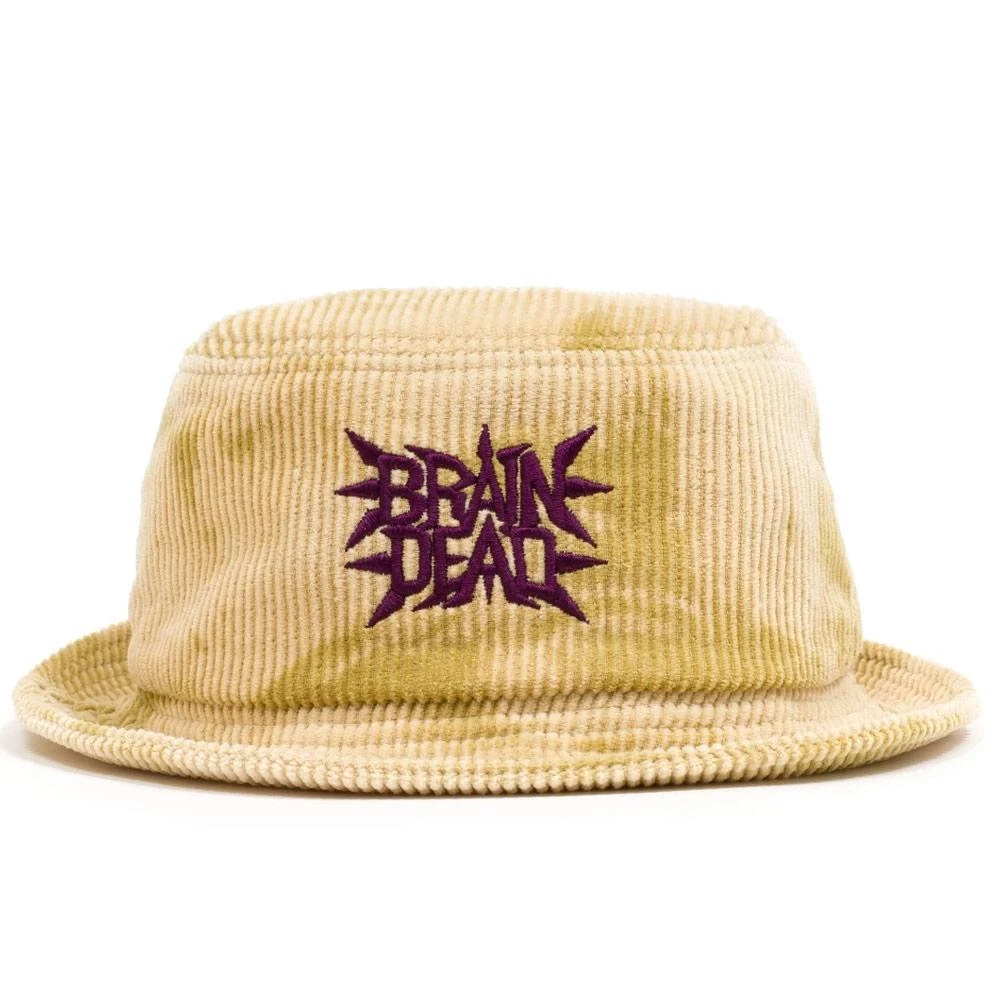 商品Brain Dead|Spikey Bleached Cord Bucket Hat 'Gold',价格¥247,第1张图片