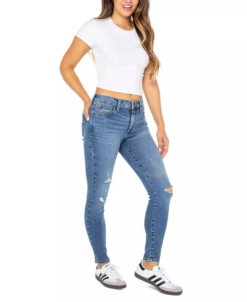 商品Celebrity Pink|Juniors' Curvy Mid-Rise Skinny Ankle Jeans,价格¥238,第3张图片详细描述