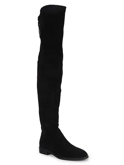 商品Stuart Weitzman|女式 Jocey系列 过膝靴 系带长靴 麂皮,价格¥1561,第4张图片详细描述