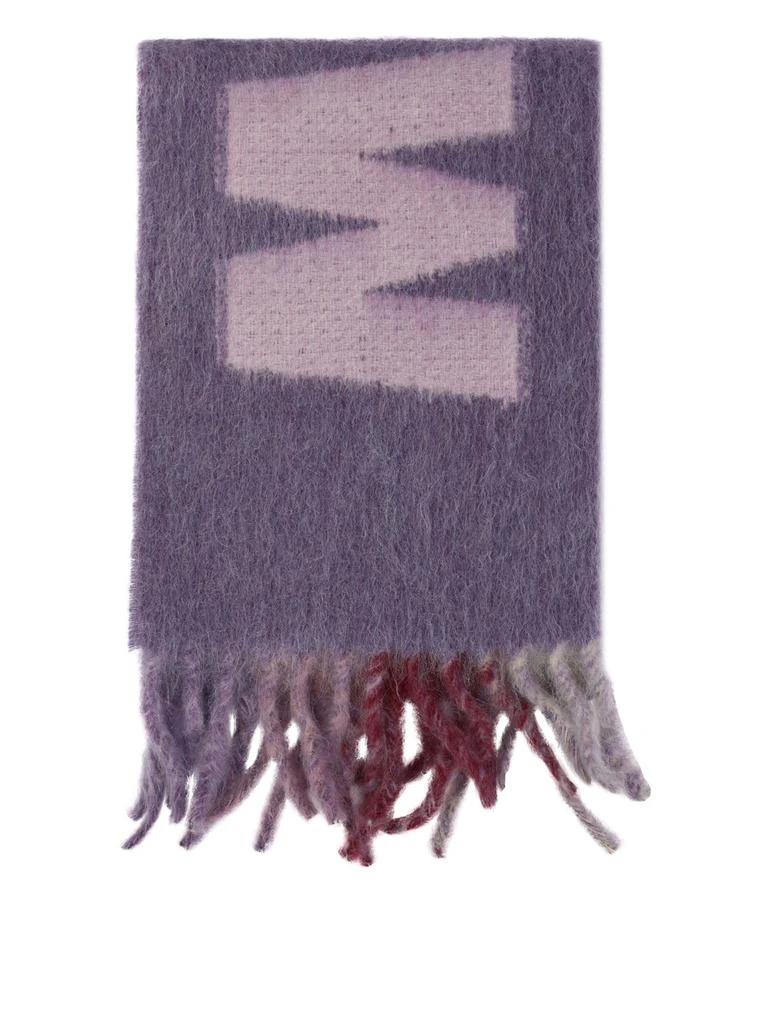 商品Marni|Scarf With Logo Scarves Purple,价格¥1909,第1张图片