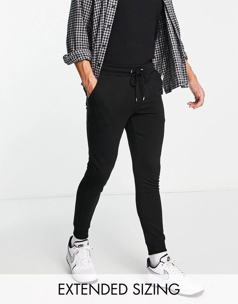 商品ASOS|ASOS DESIGN skinny joggers in black,价格¥177,第1张图片