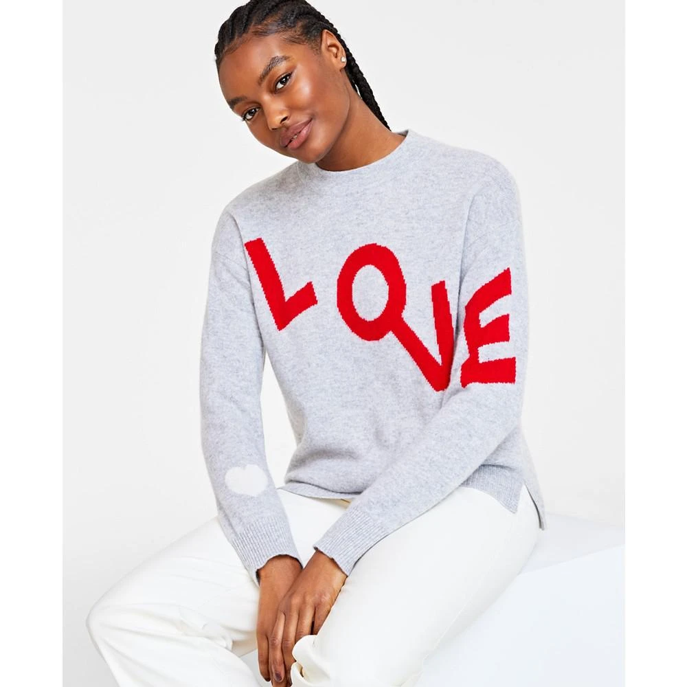 商品Charter Club|Women's Love Crewneck 100% Cashmere Sweater, Created for Macy's,价格¥380,第1张图片